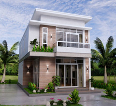 Small House Plan 6.7×10.8 meter 2 Beds PDF Full Plans (A4 Hard Copy)