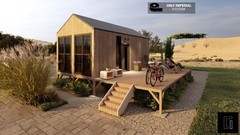 720SF Tiny House Cabin Plans – Blueprints – Modern, Bathroom and Loft