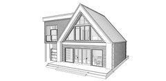 43’x29’ Cozy A-Frame Cabin, 3-Beds, 4 Baths, Garage, 1775SF PDF Download