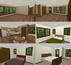 40×42 House — 3 BR 2.5 Ba 1-RV Garage – PDF Floor Plan – 1,619 sqft – Model 2E