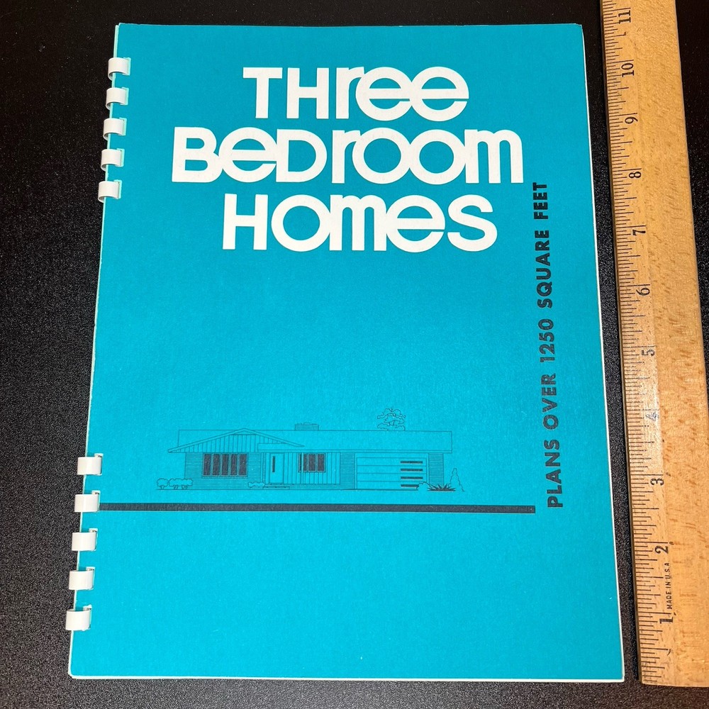 VTG 1977 Three 3 Bedroom Homes Plan Design Book By Small House Planning Bureau