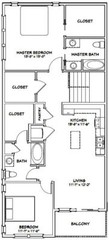 44×48 Apartment with 2-Car 1-RV Garage – PDF FloorPlan – 1,645 sqft – Model 1H