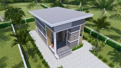 15×25 Feet Small House Plans 4.5×7.5 Meter One Bedroom Shed Roof (A4 Hard Copy)