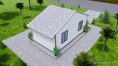 13×23 Feet 4×7 Meter 1 Car Garage Gable Roof Shed Plan PDF Plans (A4 Hard Copy)