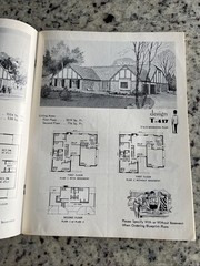 Vintage 1972 MCM Spanish Tudor Home Plans Design Catalog Blueprints Ranch Split