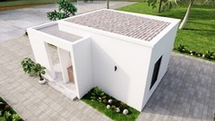 13×20 Feet Small House Plan 4×6 Meter 1 Bed 1 Bath Hidden Roof PDF +A4 Hard Copy