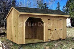 Combo Firewood and Storage Shed Plans / Blueprints 8×16 ft Design #70816
