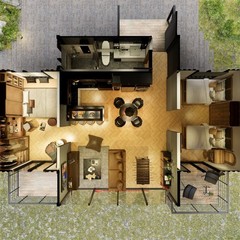 Container house plans – 2 bedrooms – 1 bathroom – Digital PDF File