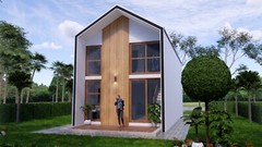 16×33 Feet House Plan 5×10 Meter 2 Beds 2 Baths Gable Roof PDF (A4 Hard Copy)