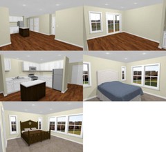 44×48 Apartment with 2-Car 1-RV Garage – PDF FloorPlan – 1,645 sqft – Model 5