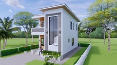 20×30 Feet Small House Plan 6×9 Meter 2 Beds 2 Baths PDF Plan (A4 Hard Copy)