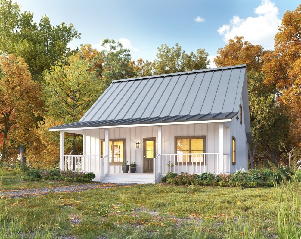 32 x 32 Alpine Cabin w/ Loft Architectural & Construction Plans – PDF Download