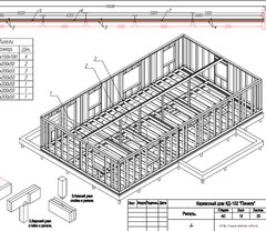 Construction Drawings/ DESIGN / PLANS /Frame house project Pinega-102