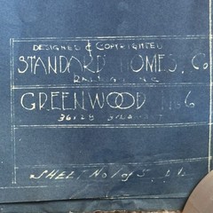 1950’s VTG Greenwood #6 Standard Homes Blueprints Raleigh NC Plan 4 Pages 3 Bed
