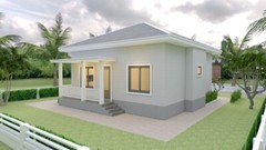 30×30 Feet House Plans 9×9 Meter 2 Beds 1 bath Hip Roof PDF Plan (A4 Hard Copy)