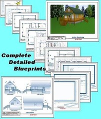16×30 Cabin w/Loft Plans Package, Blueprints & Material List