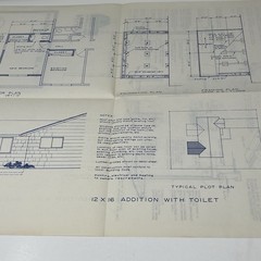 1950’s Add A Room Plan 12 x 16 House Addition Plan Blueprints Home DFPA Plywood
