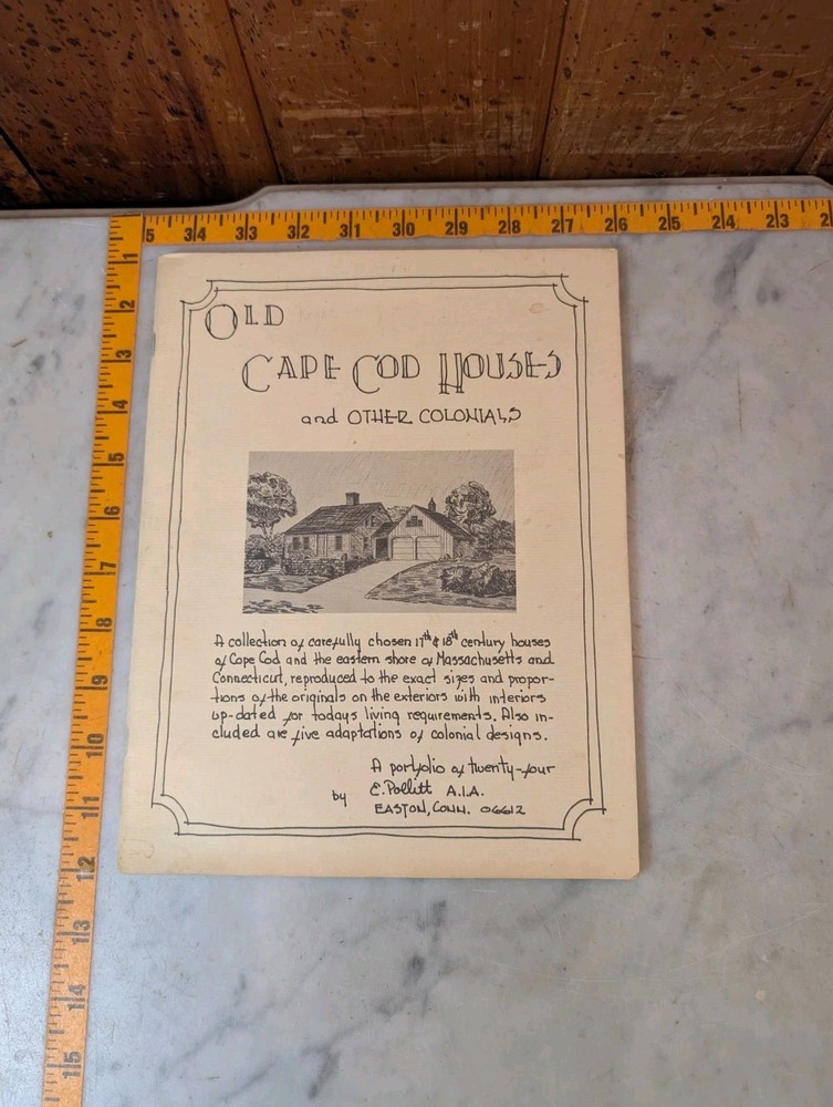 Old Cape Cod Houses and Other Colonials 24 Plans Blueprints by Evan Pollitt PB