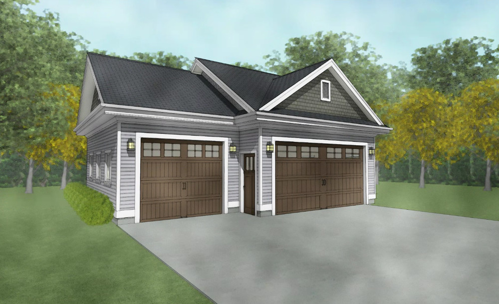 Triple Car / 3 Car Garage Plan / Architectural Blueprints – 33 x 25