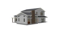 ARCHITECT DESIGNED MODERN HOUSE PLAN, 2,603 SF, 3BR, 2.5BA, MASTER SUITE, 2-CAR