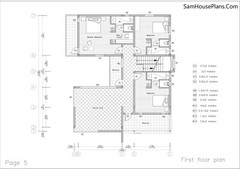Custom Home Plan 12×14 Meter 40×48 Feet 3 Beds 4 Baths Terrace (A4 Hard Copy)