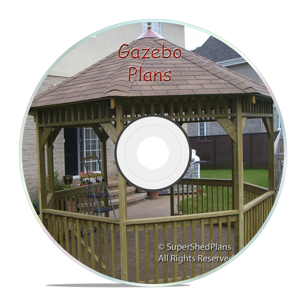 Original Design Gazebo Plans, 12ft Octagon Gazebo Plans, Learn How To Build One