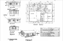 Tiny Home Plans 25’x33’ – 825 sqft Two Bedroom Bungalow Cabin – Design Plans
