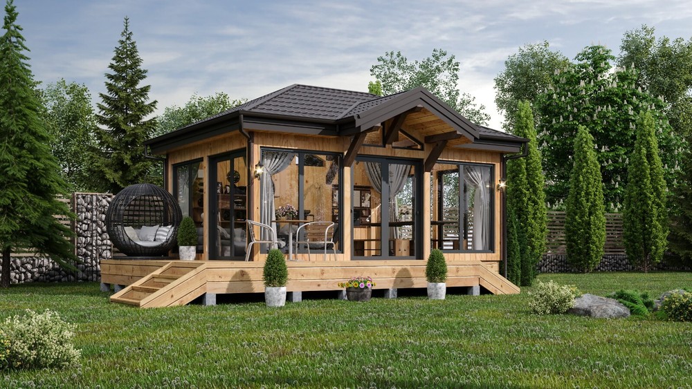 25×18 Backyard Office / Bar / Tiny House Architectural Build Plans PDF Download