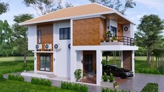 22.5×33 Feet Small House Plan 6.9×10 Meter 2 Beds 3 Bath Hip Roof (A4 Hard Copy)