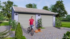 24×24 Feet 7.3×7.3 Meter 2 Cars Garage Shed Plan PDF Plans (A4 Hard Copy)