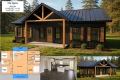 1,100 Sqft of Living space – 3bed 2 bath Small Modern Farm House