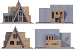 41’x66’ 4 Bedroom, 3 Baths Modern A-Frame Cabin Architecture Plans PDF Download.