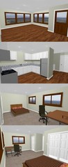 40×48 Apartment with 2-Car 1-RV Garage – PDF FloorPlan – 1,350 sqft – Model 2