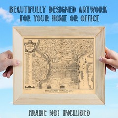 Philadelphia 100 Years Ago 1875 Vintage City Map Historical Wall Art Print
