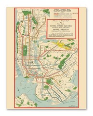 Rapid Transit Map of Greater New York Vintage Subway Rail Map Wall Art