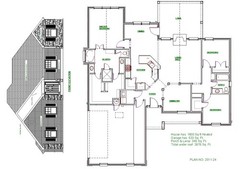 FULL Construction Set House Plans! 1800 SF Conditioned space 3 or 4 Bedrooms!