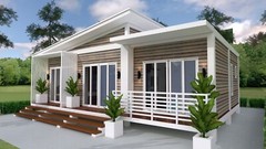 33×26 Feet House Plans 10×8 Meter 3 Beds 2 Baths Shed Roof (A4 Hard Copy)