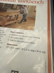 QTY 2 Fine woodworking magazine Project Plans Workbench Building Plans