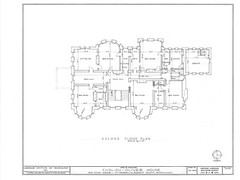 Historic house plans, Victorian Romanesque Mansion, architectural drawings