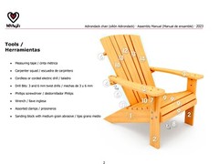 Complete pdf plans + Assembly Manual to make an Adirondack chair from scratch