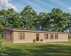 Modern Cabin House, 20′ x 70′, 1400 Sq Ft, 3 Bed 2 Bath, Architectural Plans