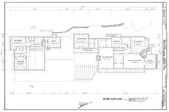 Will Rogers’ Home, architectural plans, 2 houses connected by a patio