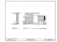 Pope House, a Frank Lloyd Wright Usonian Home, 2 bedrooms, architectural plans