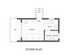 Modern Cabin House, 12’ x 20’, 240 Sq Ft, Tiny House, Architectural Plans
