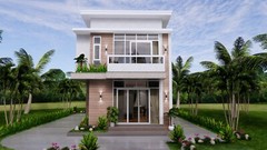 Small House Plan 6.7×10.8 meter 2 Beds PDF Full Plans (A4 Hard Copy)