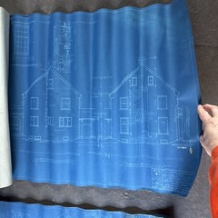 Antique Chillicothe Ohio Architect Geves George Kenny Colonial House Blueprints