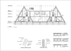 86’x45’ 6 Beds, 4 Baths Double A-Frame House Architecture Build Plans PDF.