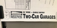 Build It Yourself 2 Car Garages 24’ Gable Entry Garlinghouse Plans 6 pages