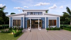 43×25 Feet House Plans 13×7.5 Meter 3 Beds 2 Baths Shed Roof PDF (A4 Hard Copy)