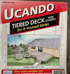 UCANDO X6025 Tierd Deck W/Gazebo Plans Rebagged With Material List NOS